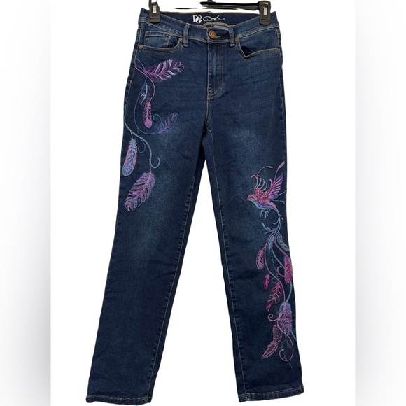 DG 2 Embroidered Straight Leg Jeans - Picture 5 of 12
